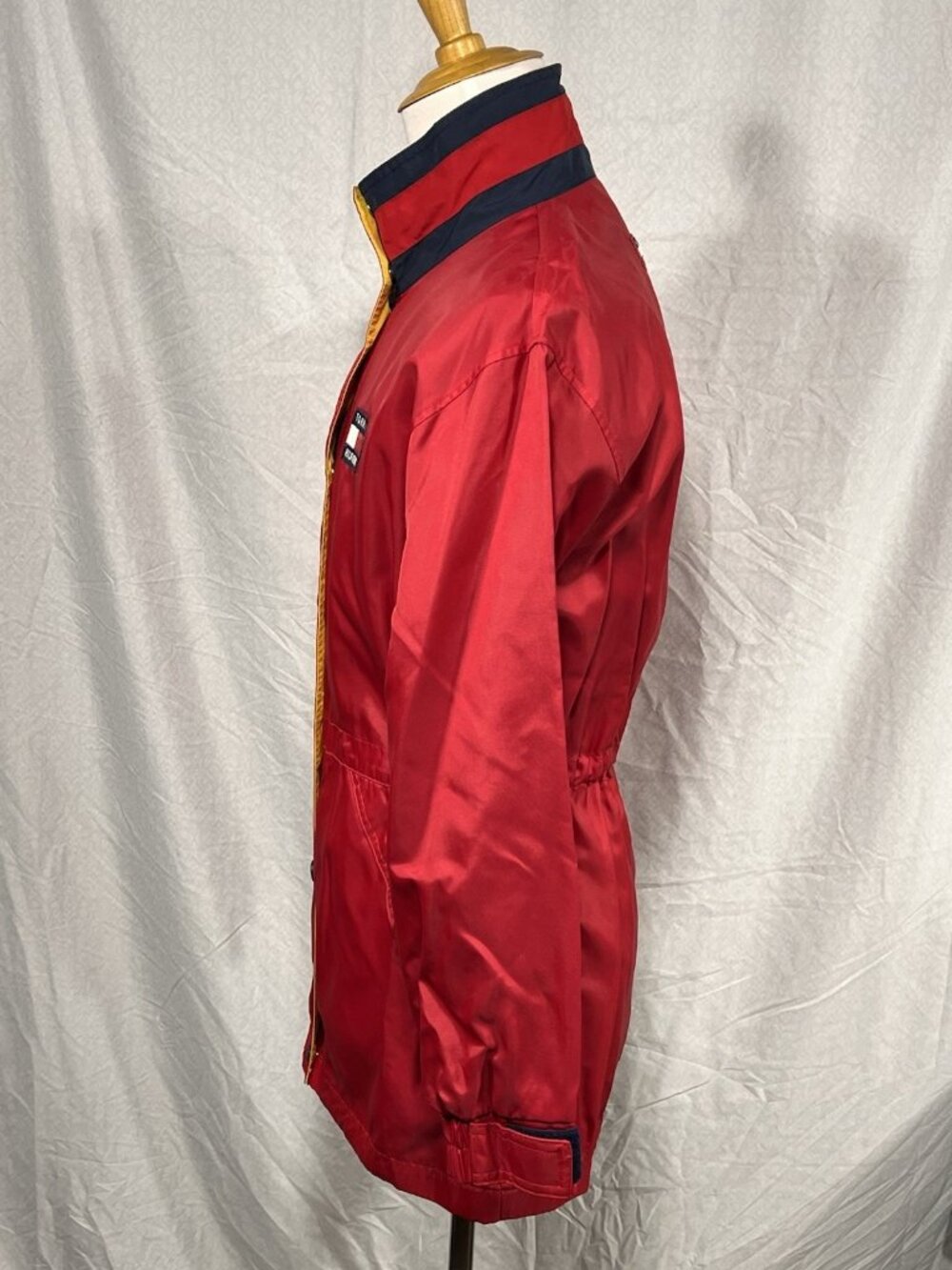Vintage Tommy Hilfiger Red Jacket Womens Small Colorblock Lined 90s - Picture 7 of 13